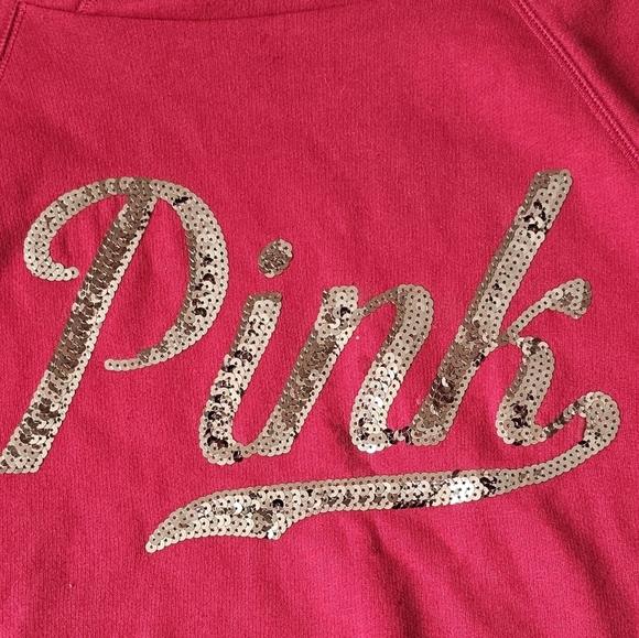 Victoria’s Secret PINK Sequin Logo Hoodie – Size Small - Picture 3 of 6